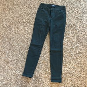 Brushed teal rockstar skinny jeans
